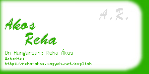 akos reha business card